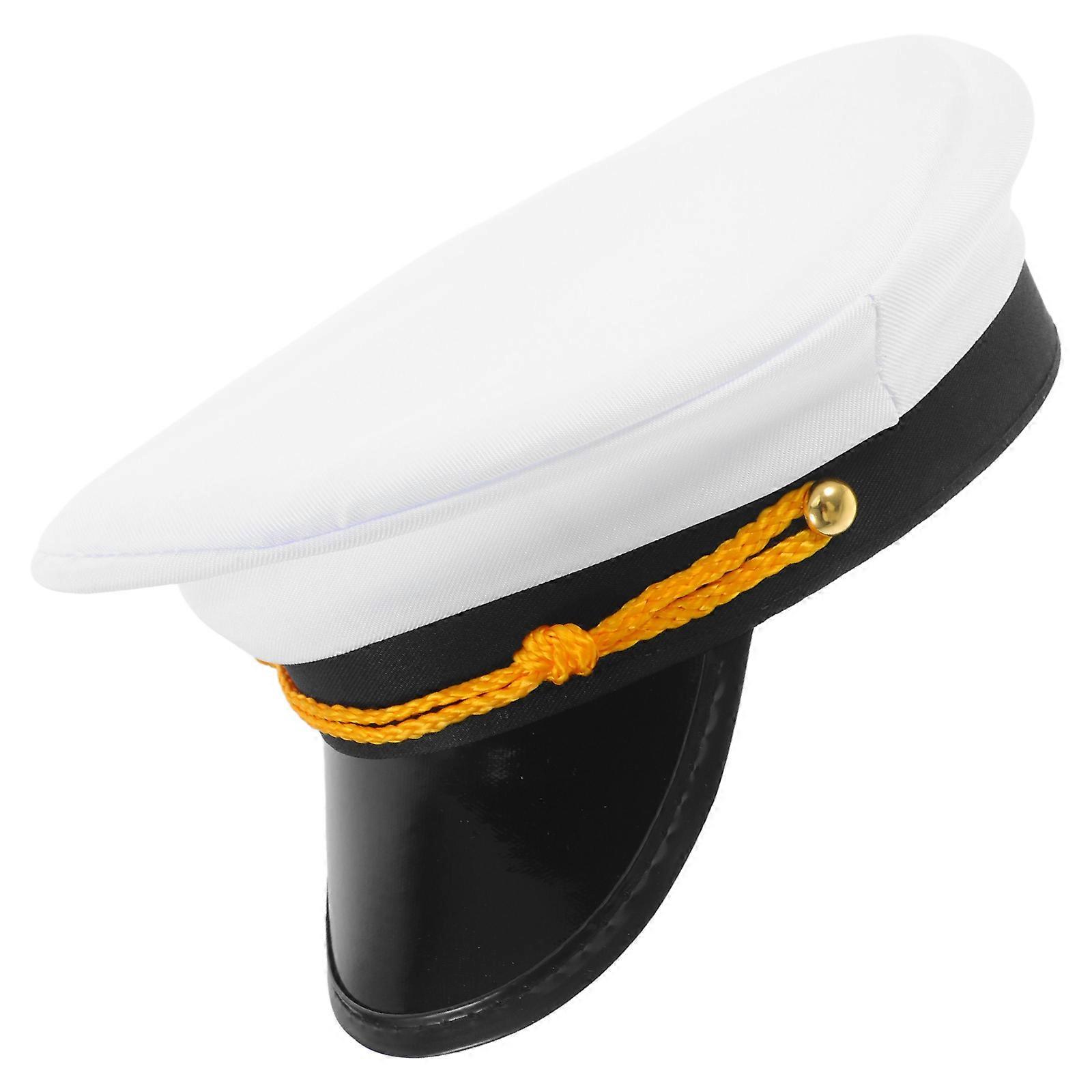 Yacht Captain Hat Adjustable for Party Nautical Costume Accessory