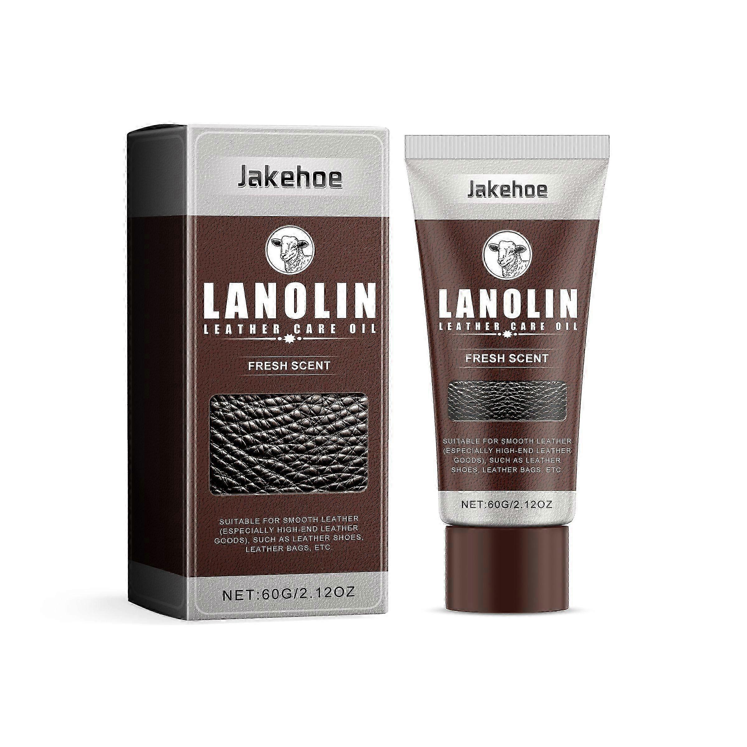 Leather Care Wax Polish - Moisture & Stain Protection, Easy Application, 60g