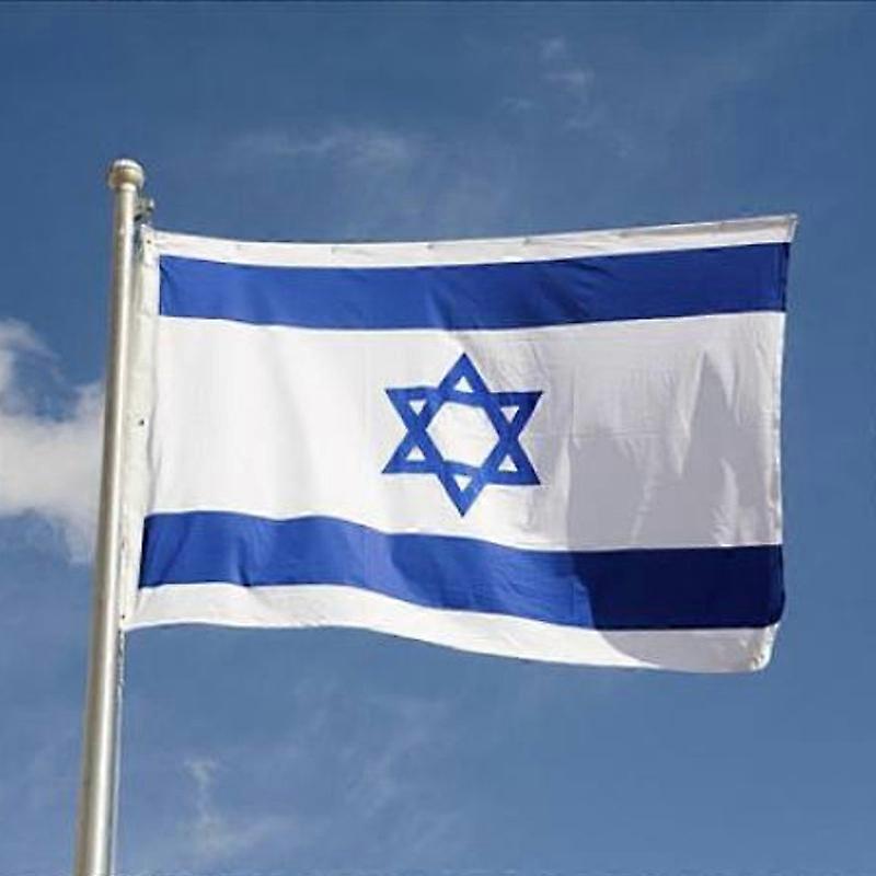 90*150cm 3*5ft Israeli flag, size 4 polyester flag with perforation