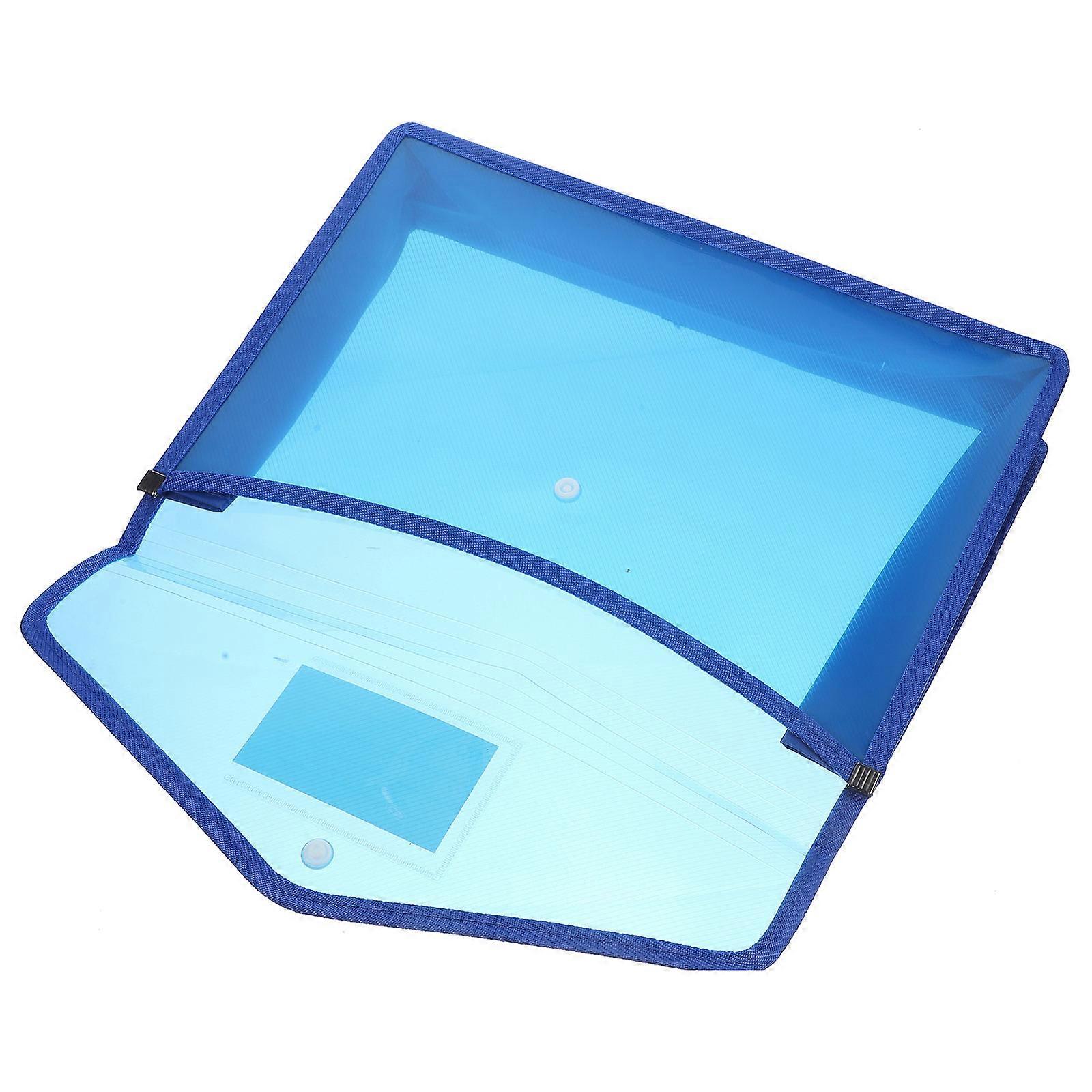 Waterproof Document Bag File Organizer for Storage 2Pcs Blue Office Use