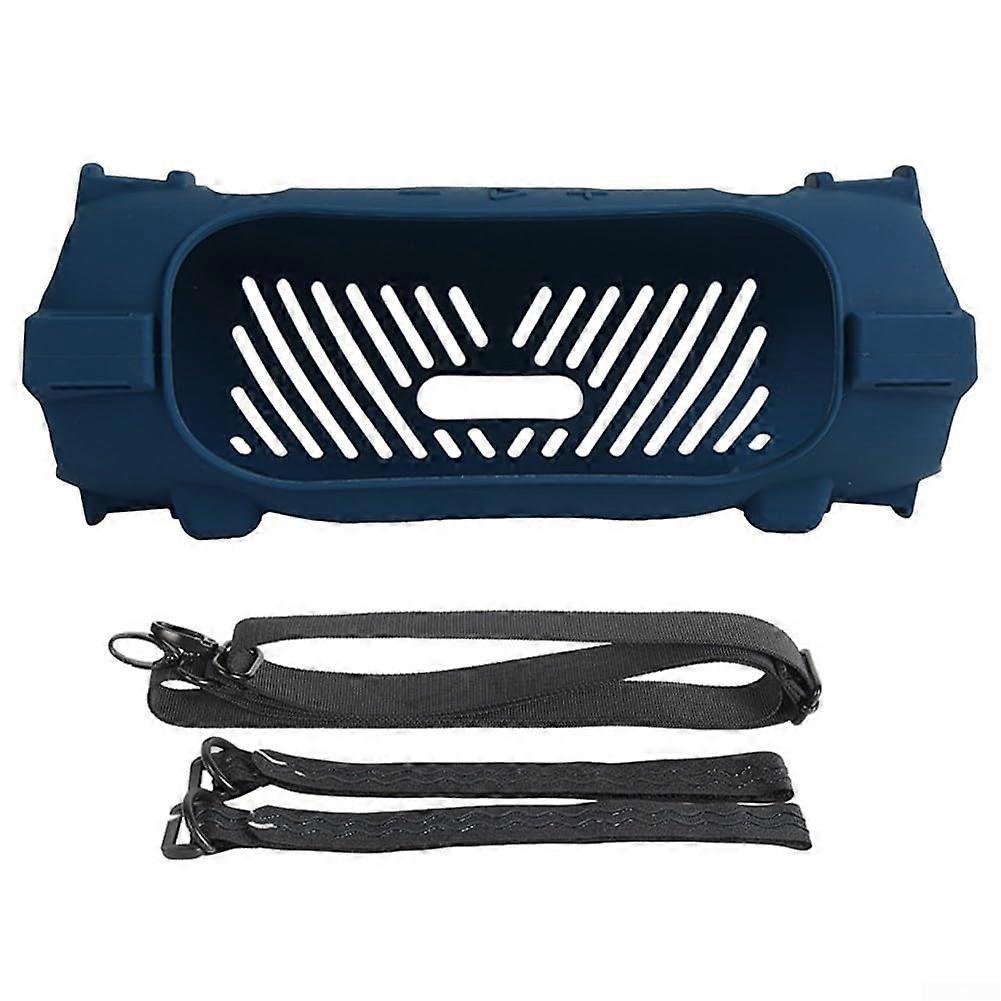Silicone Case For JBL Charge 6 Speaker Travel Friendly Dust And Scratch Protection Blue