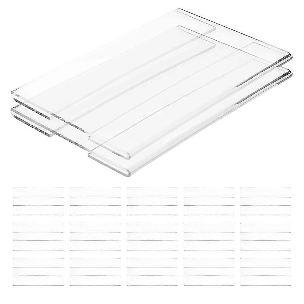 Clear Acrylic Shelf Label Holder for Exhibition Display 100Pcs
