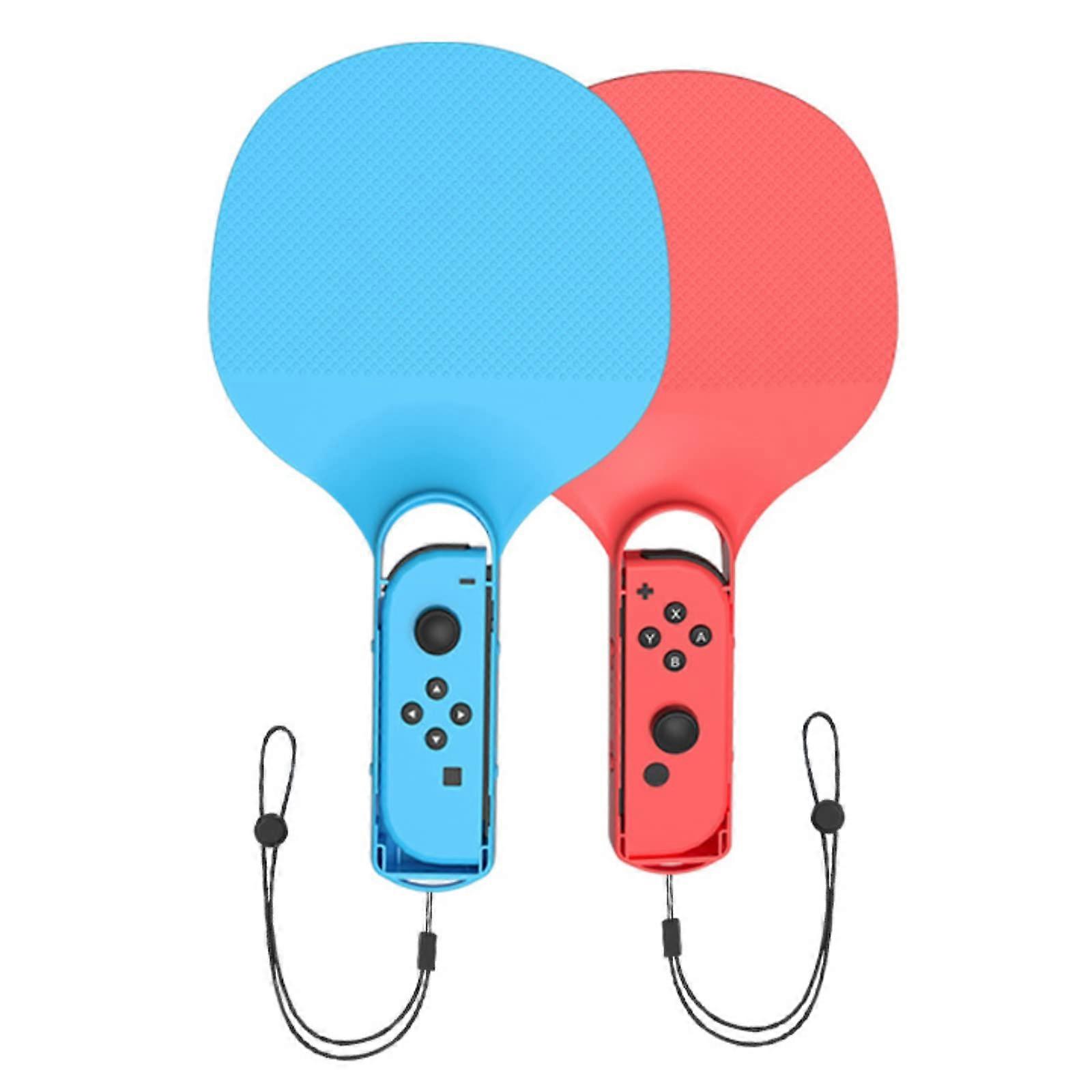 Table Tennis Racket with NonSlip Grip and Wrist Strap for Nintendo Switch, Switch OLED Compatible