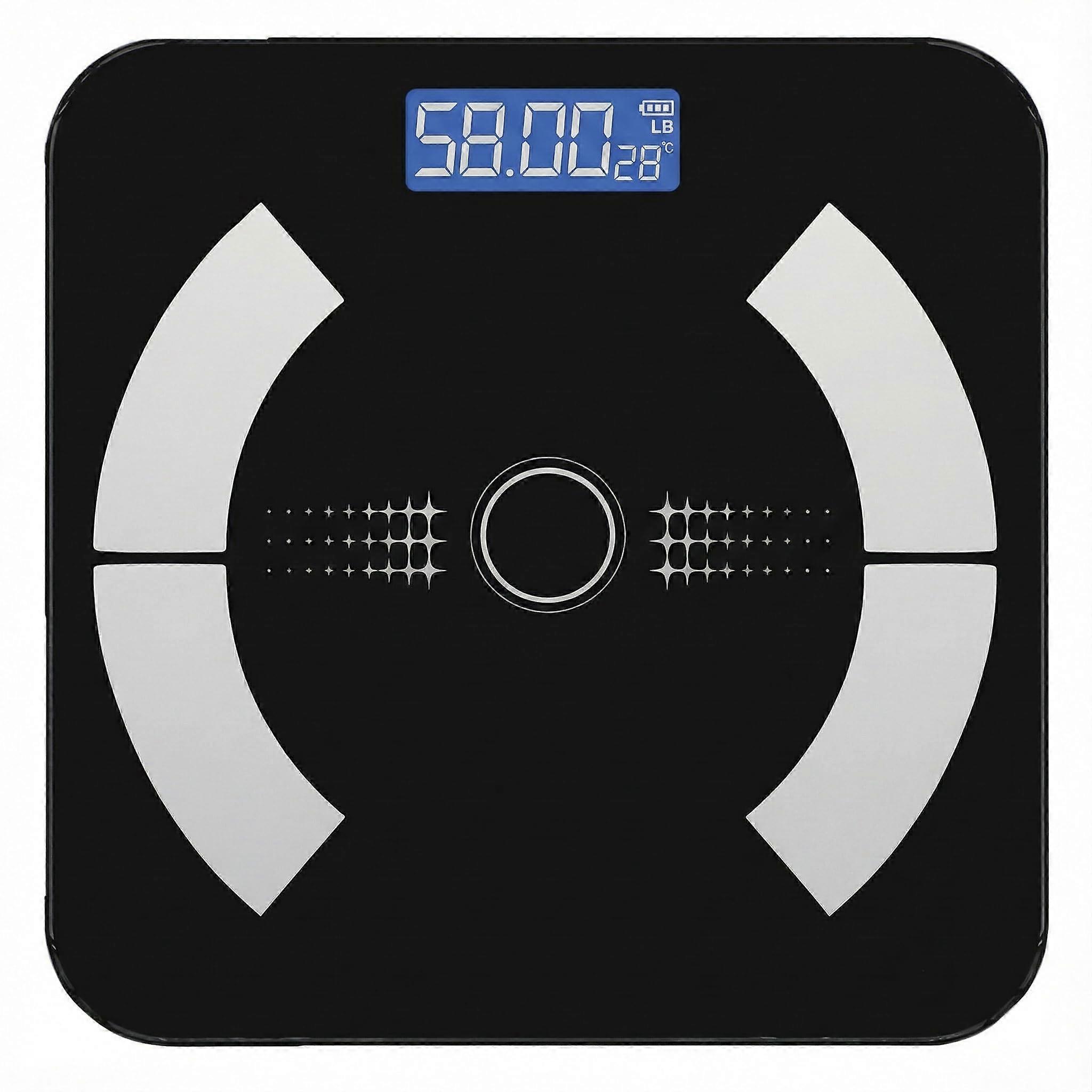 Smart Body Scale with App, Bluetooth Digital Bathroom Scale, USB Rechargeable, Body Composition
