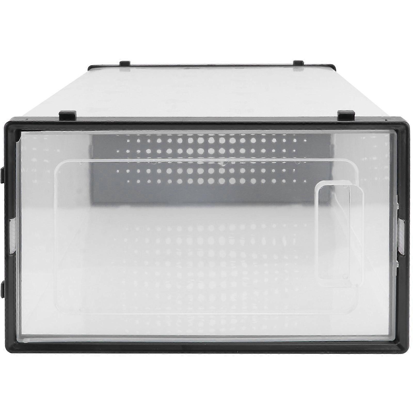 Transparent Shoes Storage Box 3Pcs with Clamshell for Storage