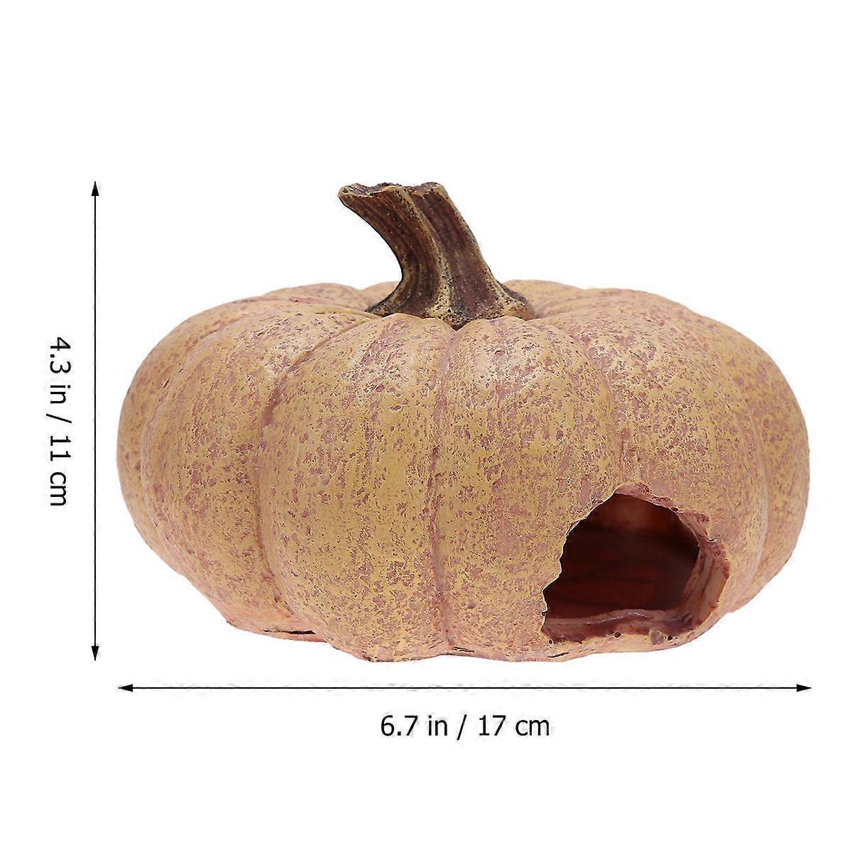 Reptile Cave Pumpkin Hide Nest for Rest Use 3Pcs Creative Shelter for Pets