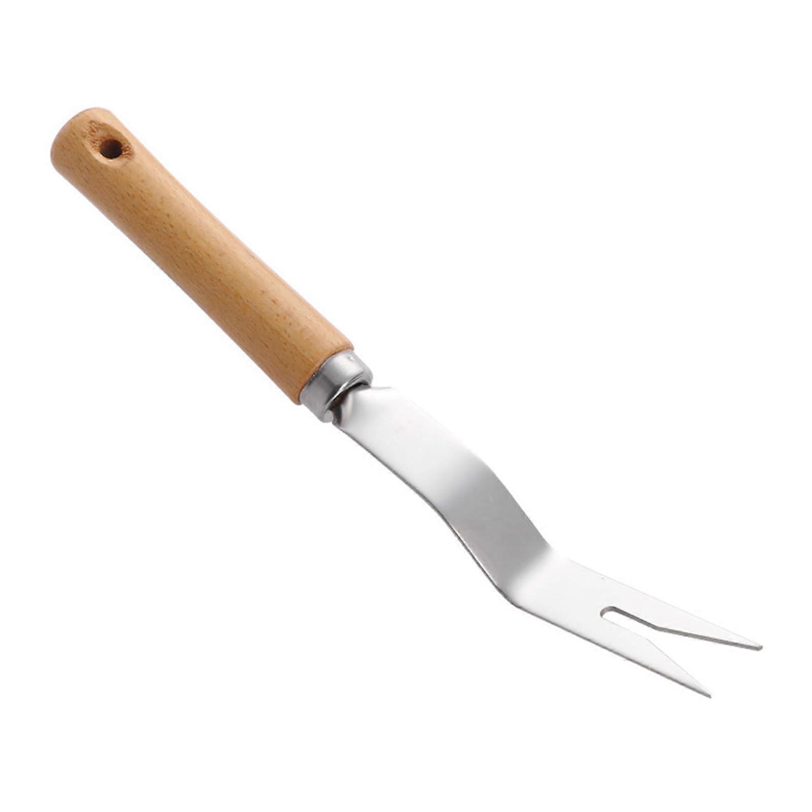 Stainless Steel V Shaped Weeding Tool with Ergonomic Handle for Deep Root Removal