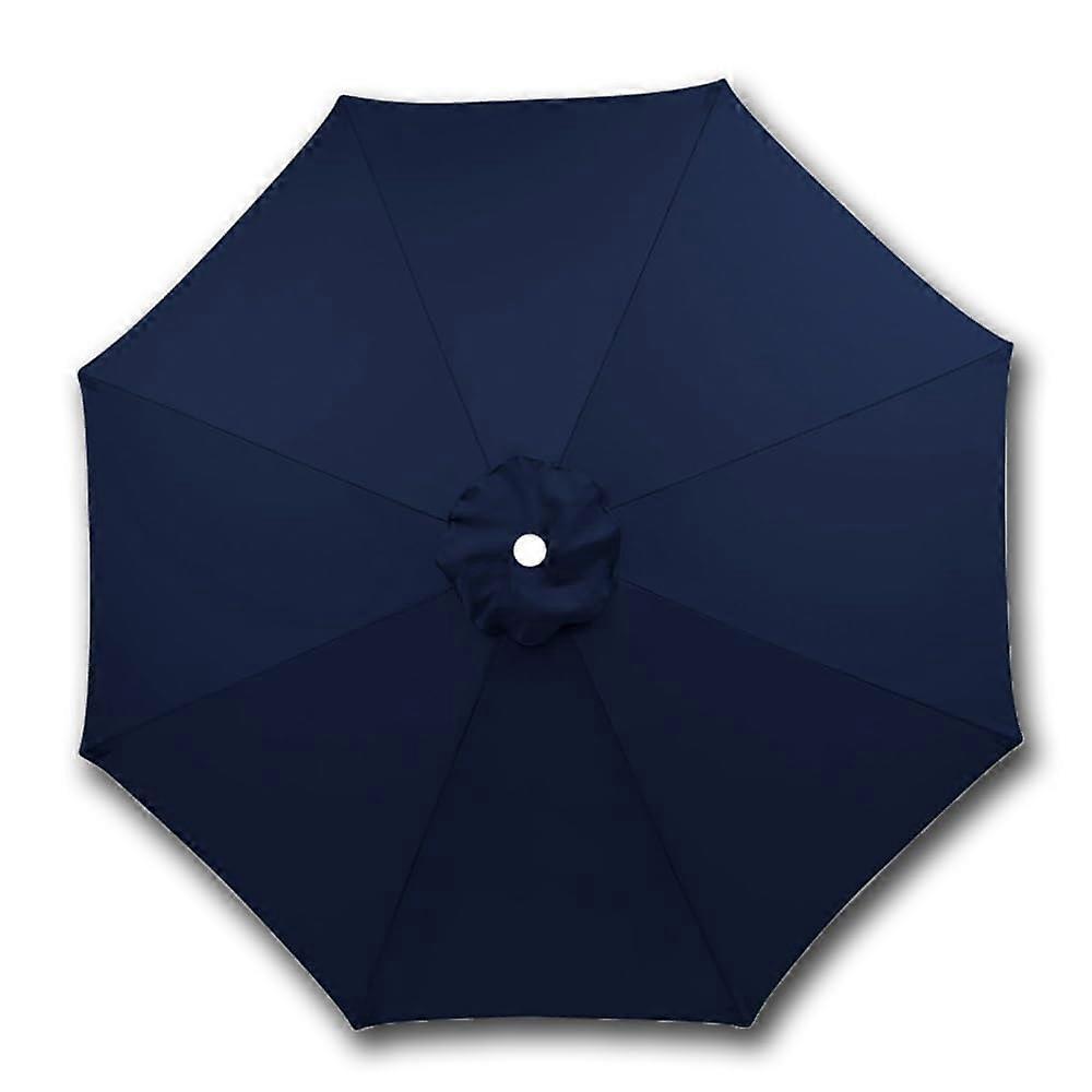 10ft Patio Umbrella Replacement Canopy Waterproof Polyester Dark Blue with UV Protection and Wind Vent