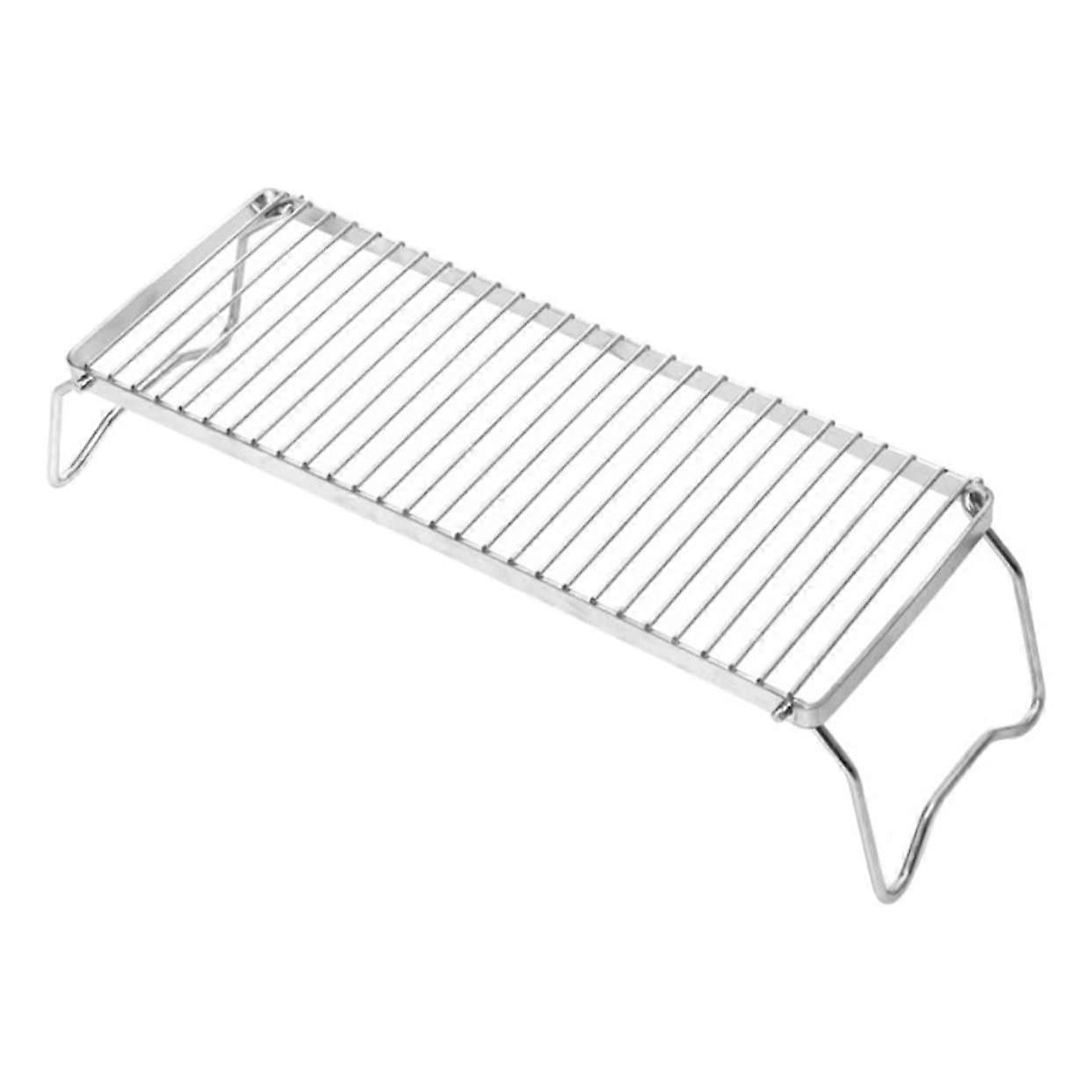 Portable Camping Grill Stainless Steel Foldable BBQ Rack for Outdoor Fire Pit Cooking