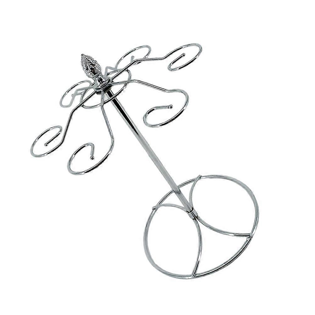 Creative Wine Glass Storage Rack For Home Use 32x24cm Silver Space Saving 1Pc