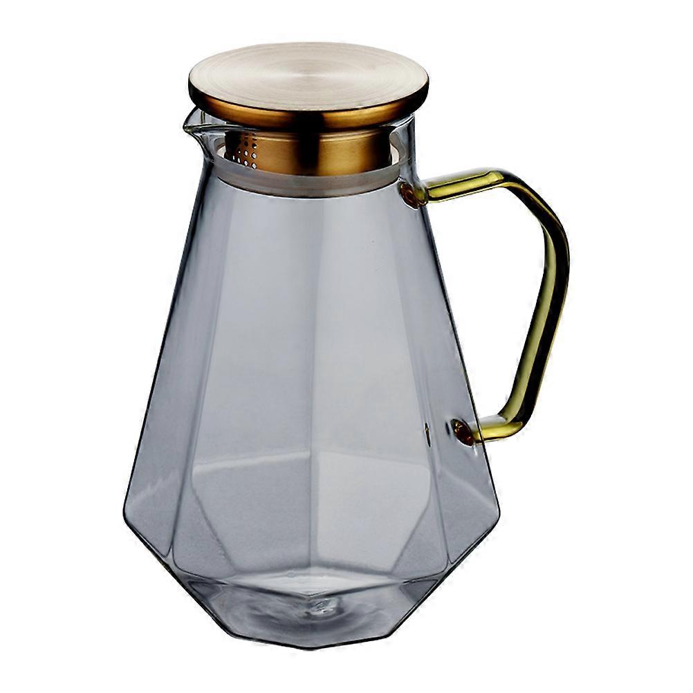 Glass Water Pitcher Cooling Pot for Home Use Borosilicate Grey