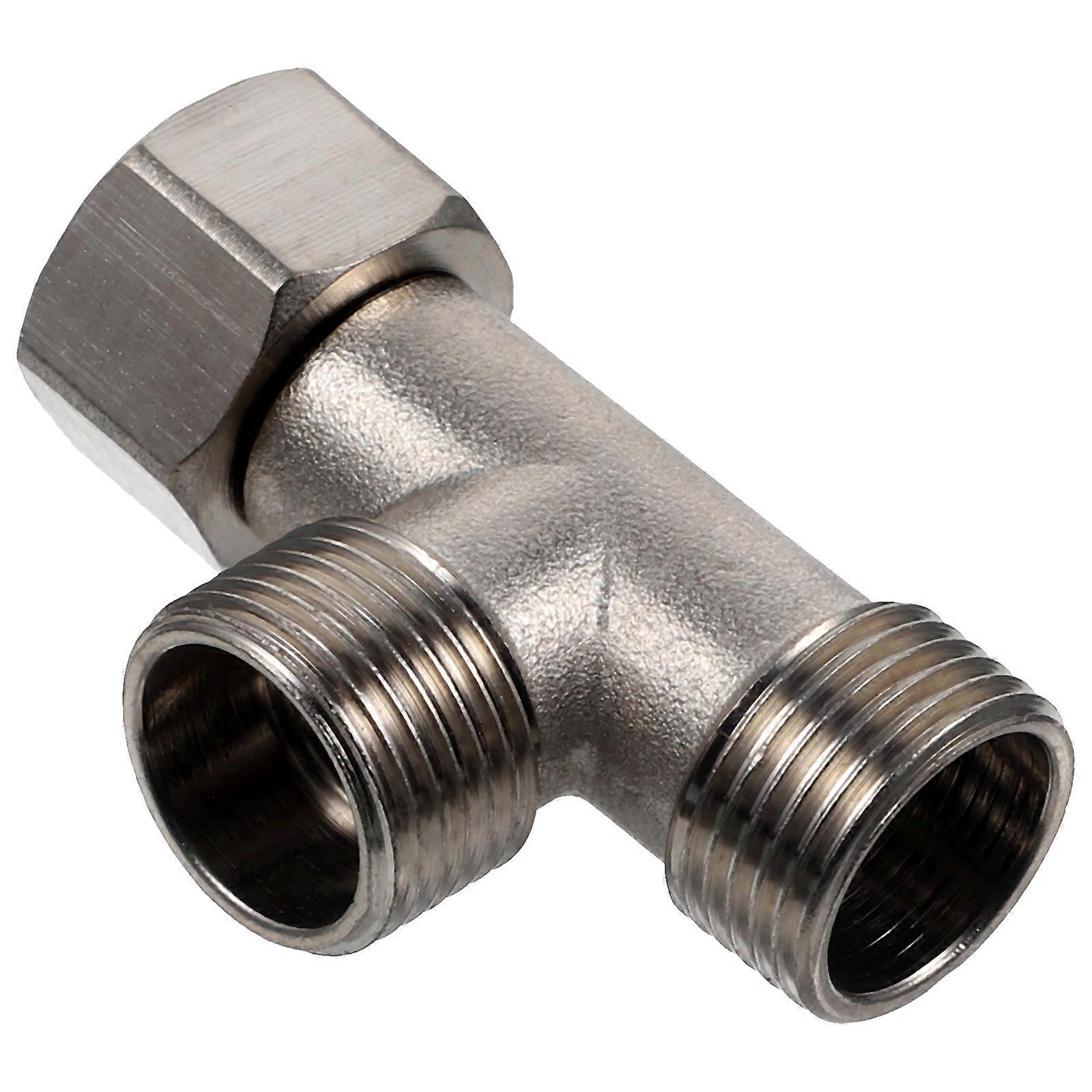 Pipe Fitting Coupling Adapter Water Heater Adapter Forged Copper Technology Controlling Flow Silver Color 1Pcs