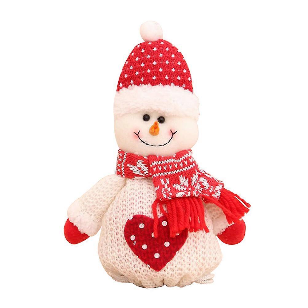 Fabric Snowman Candy Bag Drawstring Gift Pouch for Christmas