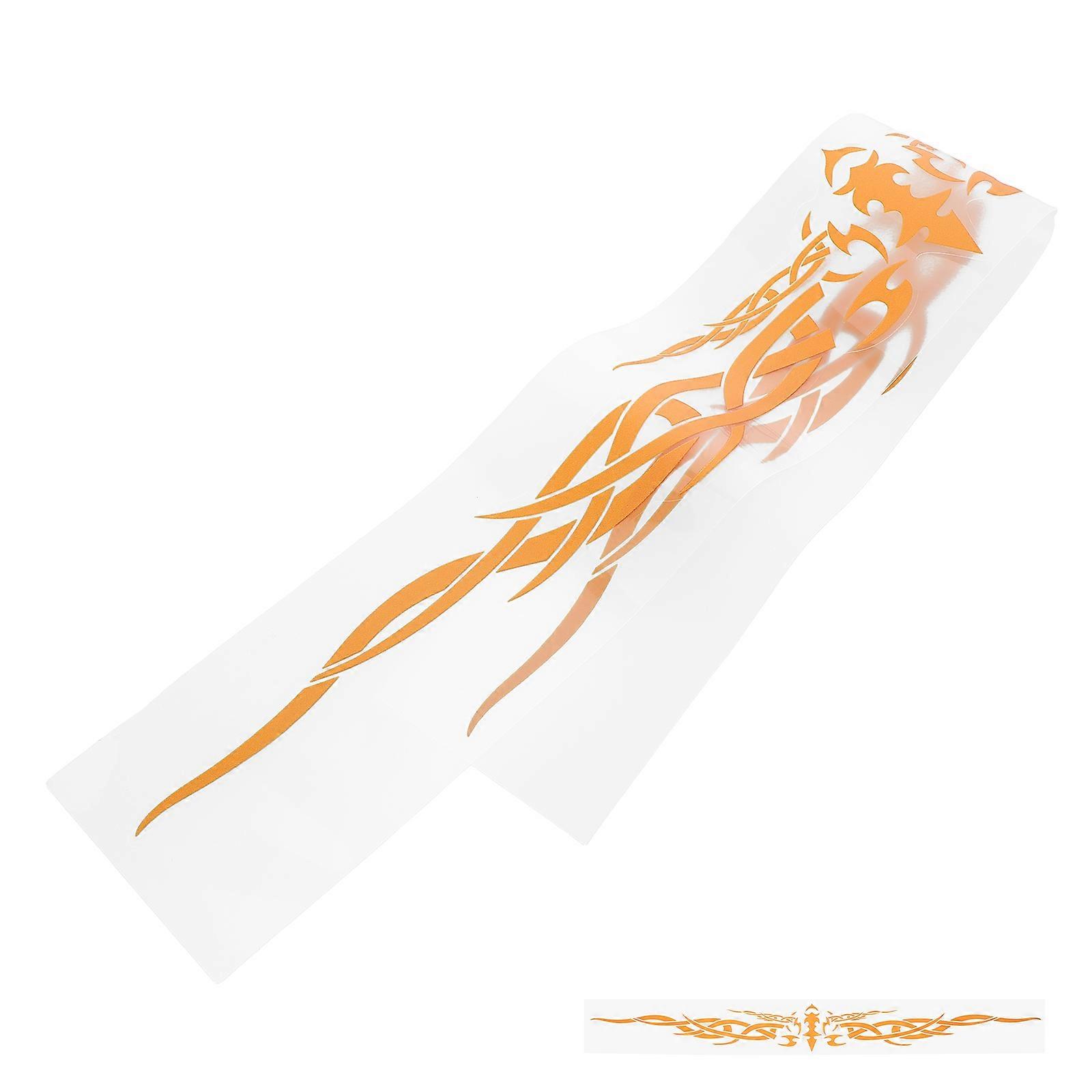 Yellow Reflective Car Body Sticker for Auto Front Windshield Decoration