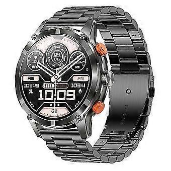CF55 Steel Strap Men Smart Watch Heart Rate Monitor Waterproof Bluetooth Call Outdoor Sports Bracelet 25-26