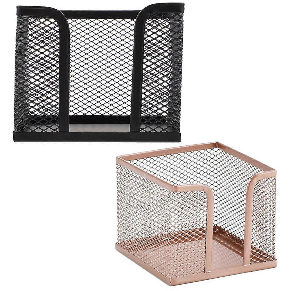 Mesh Memo Holder Stainless Steel for Indoor Use 2Pcs Notepad Container