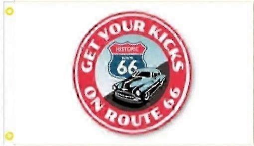Route 66 Get Your Kicks On Route 66 Flag Rough Tex