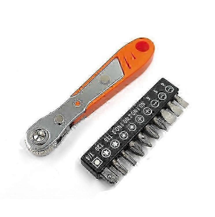 Ratchet Wrench + 10 Bits