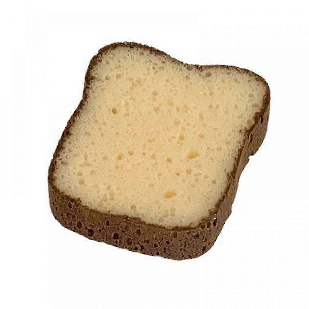 Cute Bread Slice Pattern Sponge Wipes, Quick-Drying Reusable Kitchen Dish Cloths, Multicolor Polyester, 2 Pack