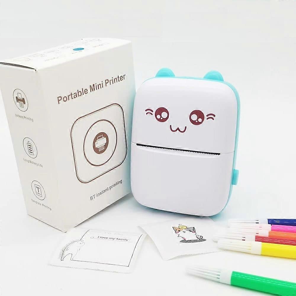Portable Thermal Printer 57mm Bluetooth Photo Printer Resolution Ink Wireless Printing