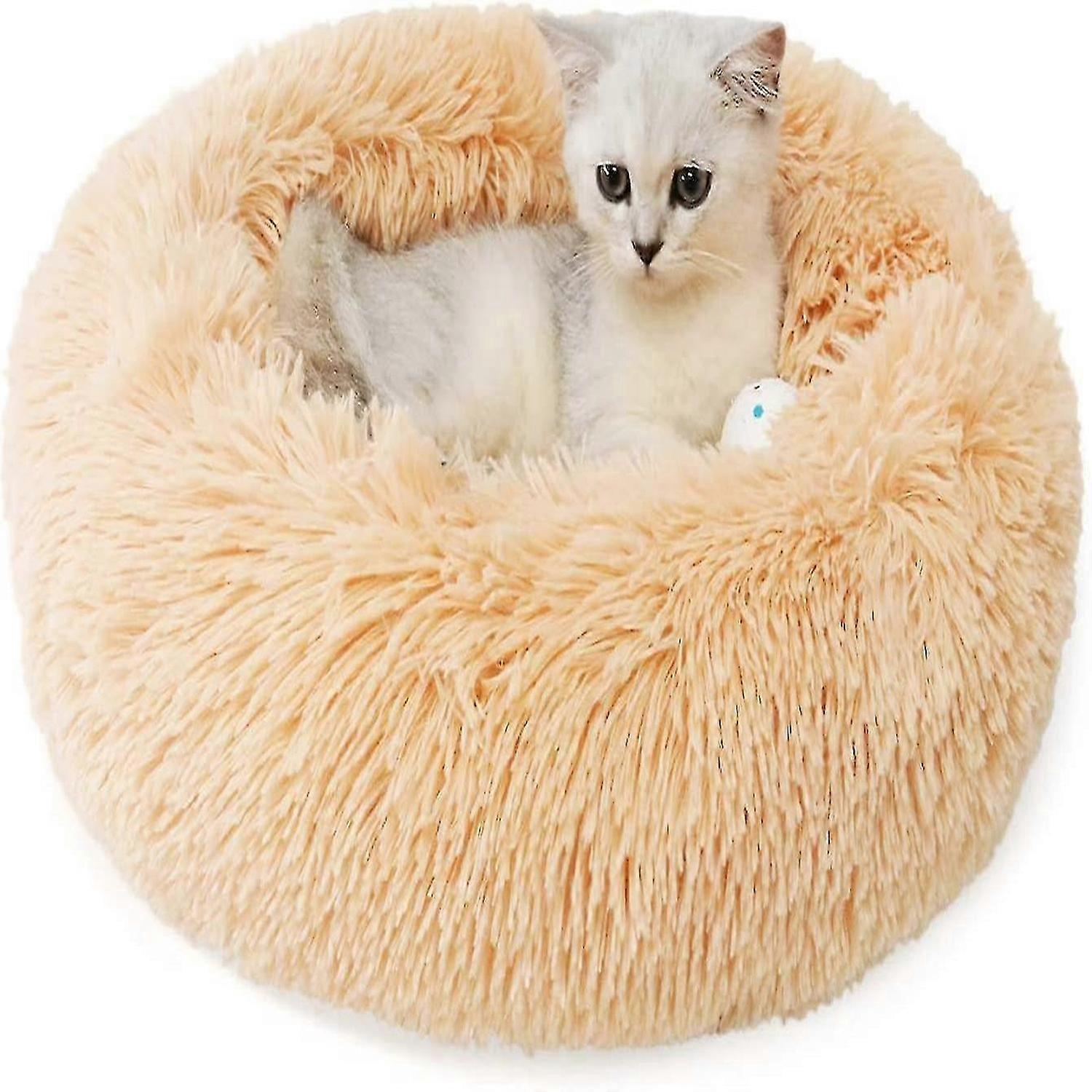 Dog Bed Round Fluffy Soft Warm Non-slip Washable