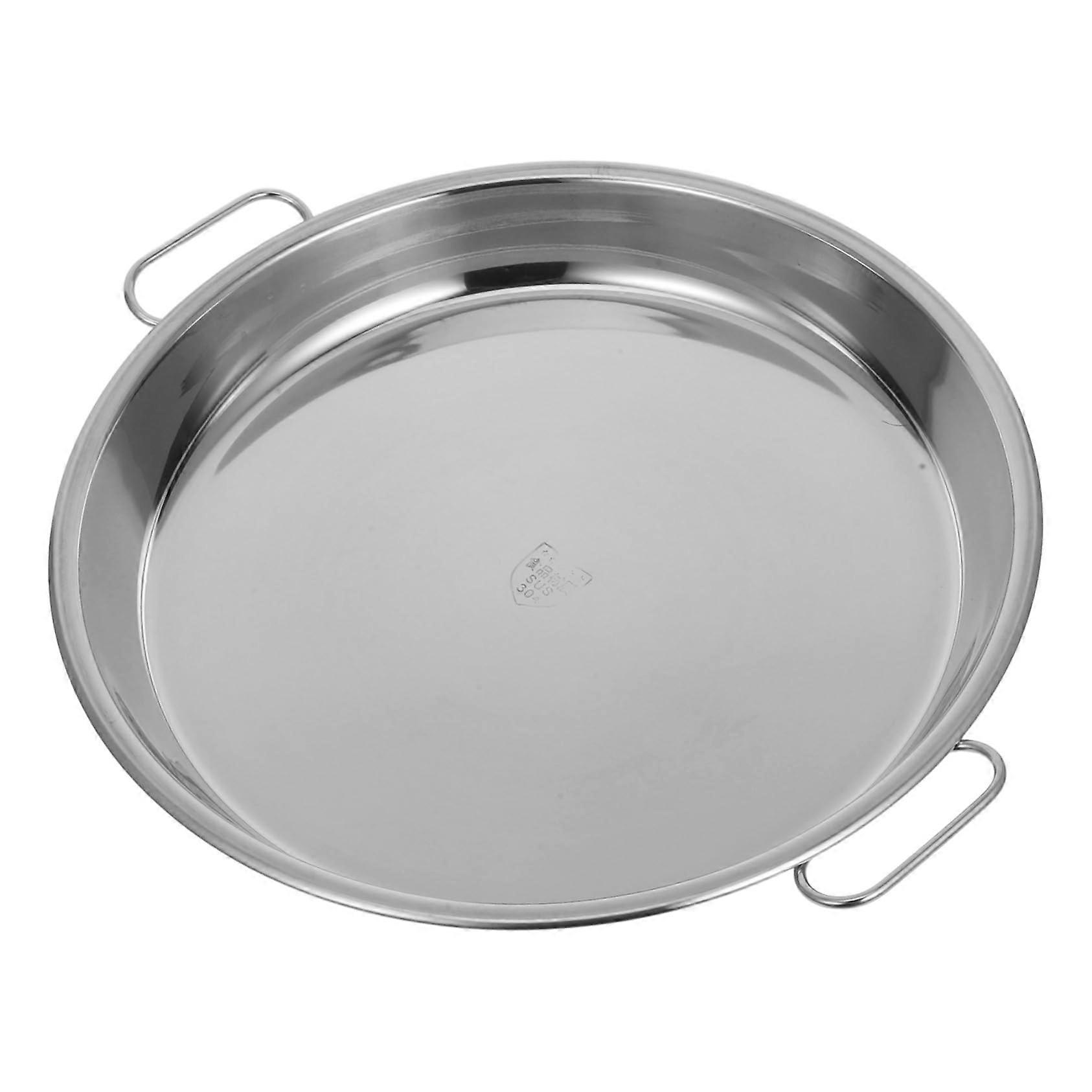 Stainless Steel Serving Tray with Handles for Baking, Roasting and Kitchen BBQ Use