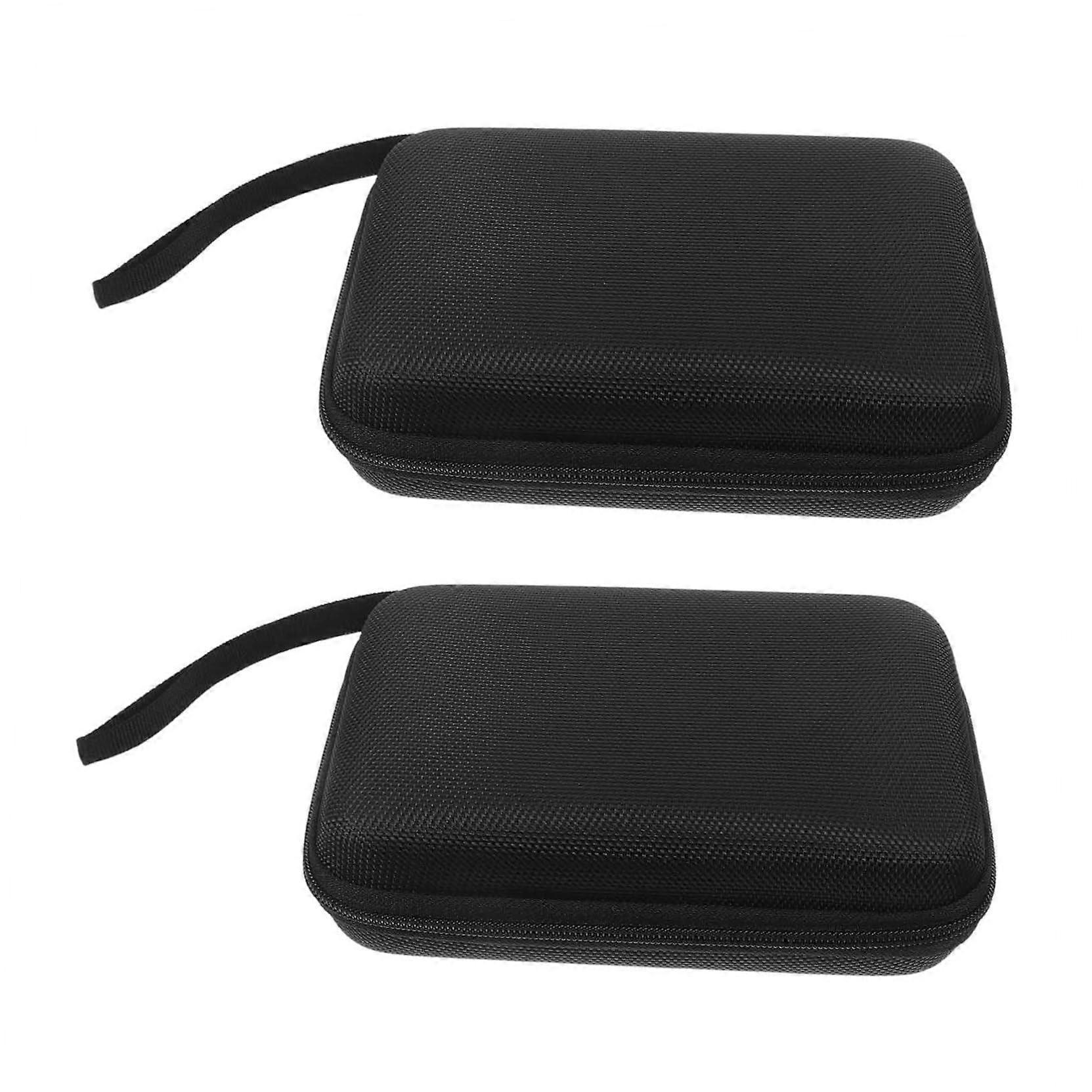 2pcs EVA Hard Shell Protective Cases Shockproof Travel Organizer for Earbuds Cables Hard Drives