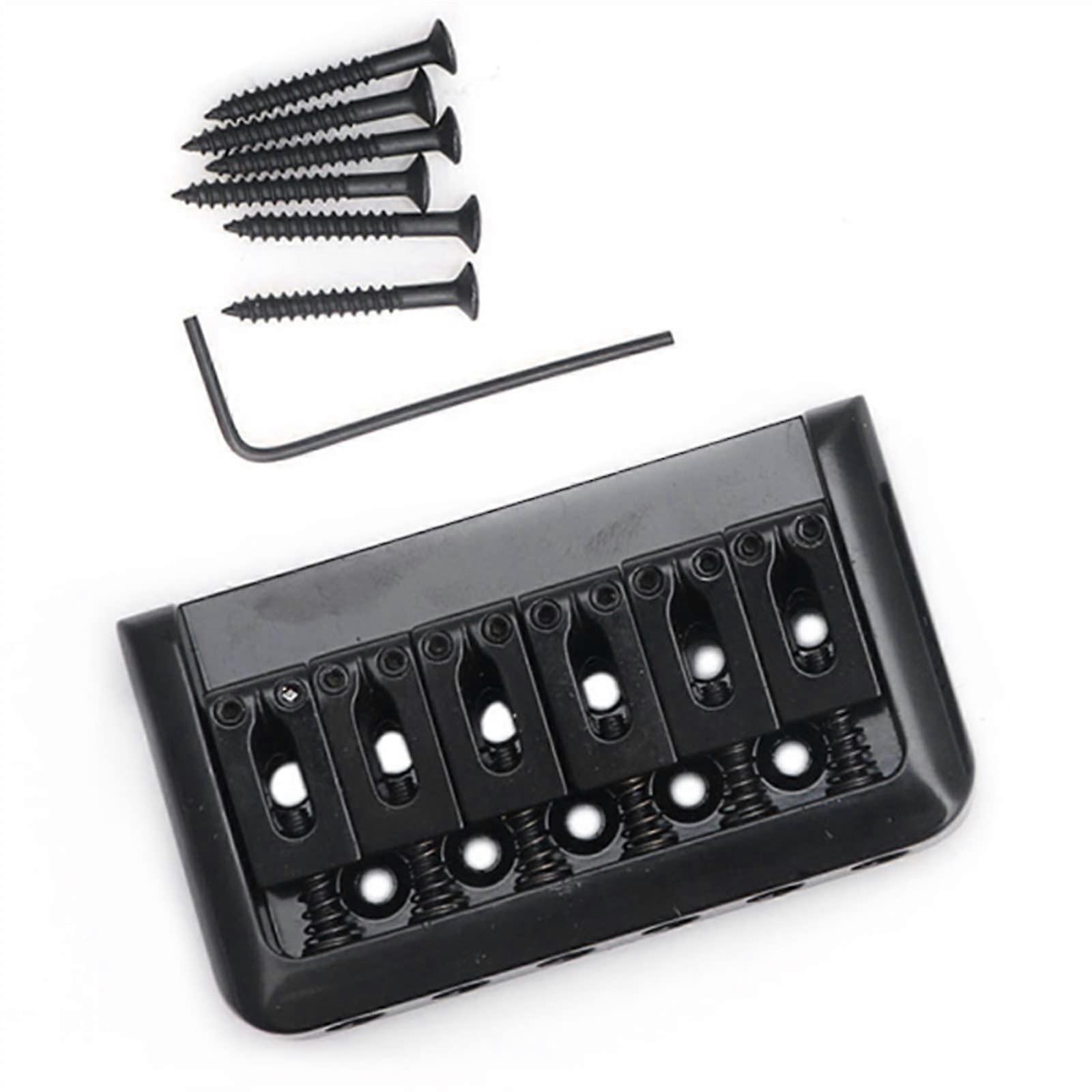Black Electric Guitar Fixed Bridge 6 String Hardtail for Stable Tuning and Easy Height Adjustment