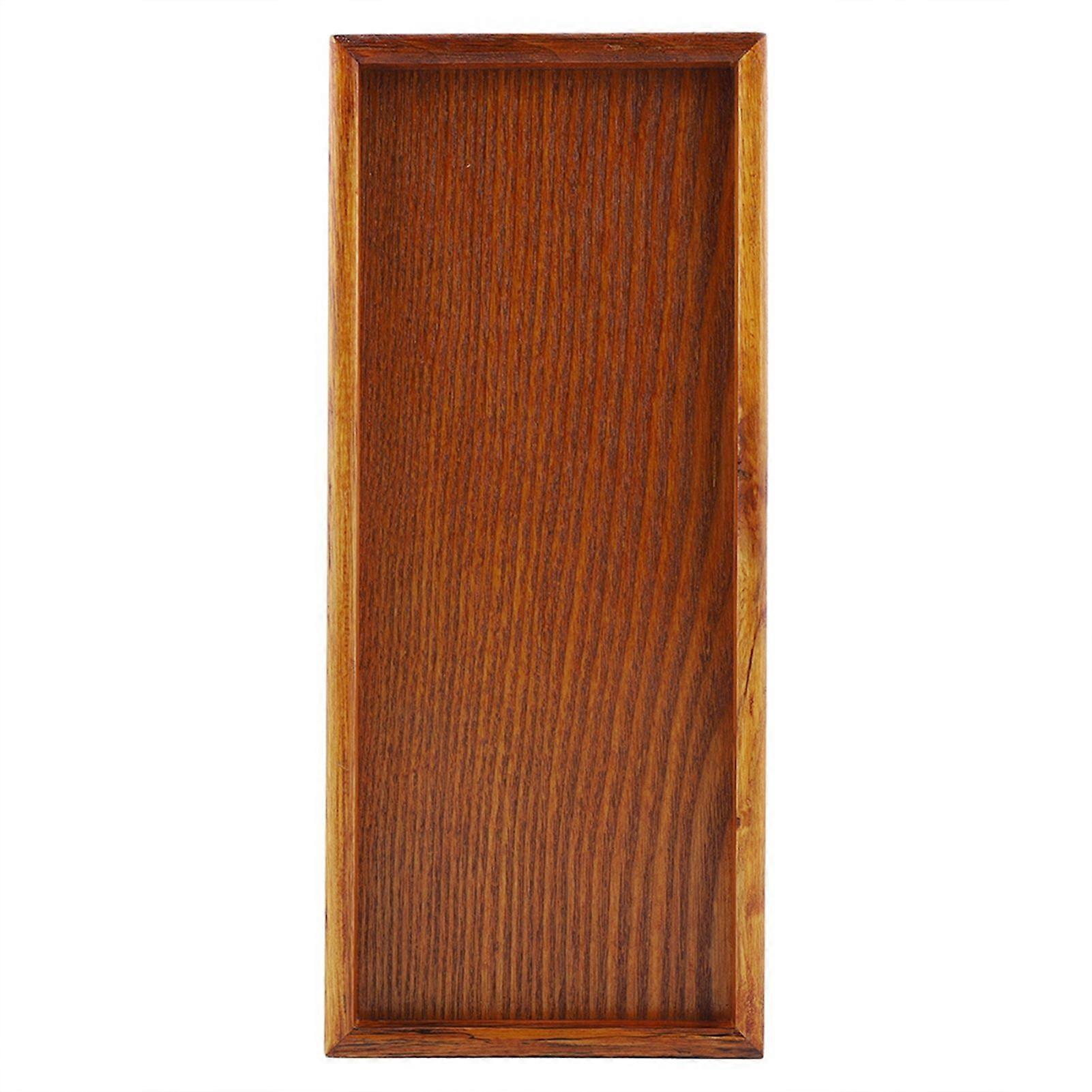 Rectangular wooden tea serving tray, snack and food plate