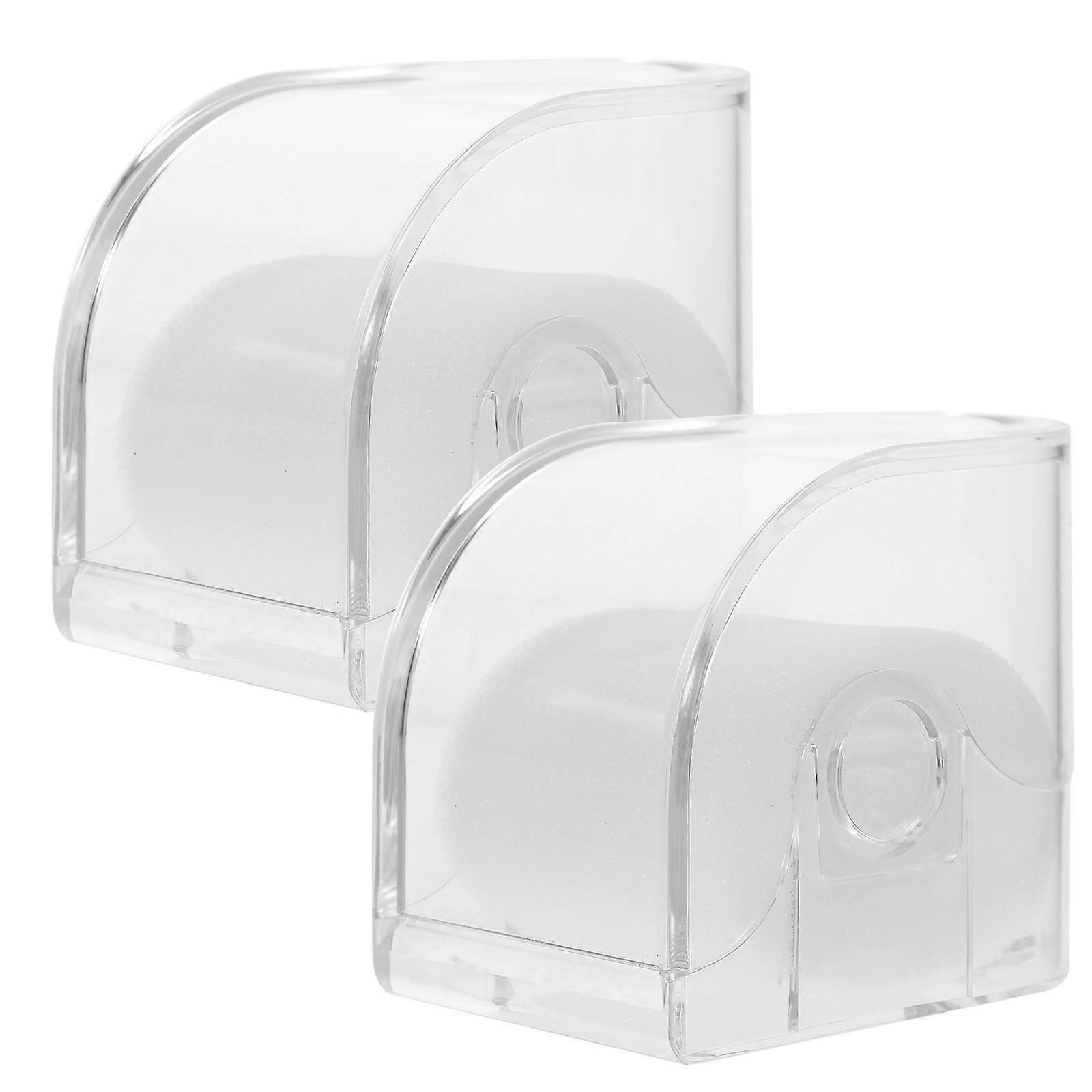 2pcs Transparent Watch Boxes Watch Boxes Plastic Watch Display Storage Boxes