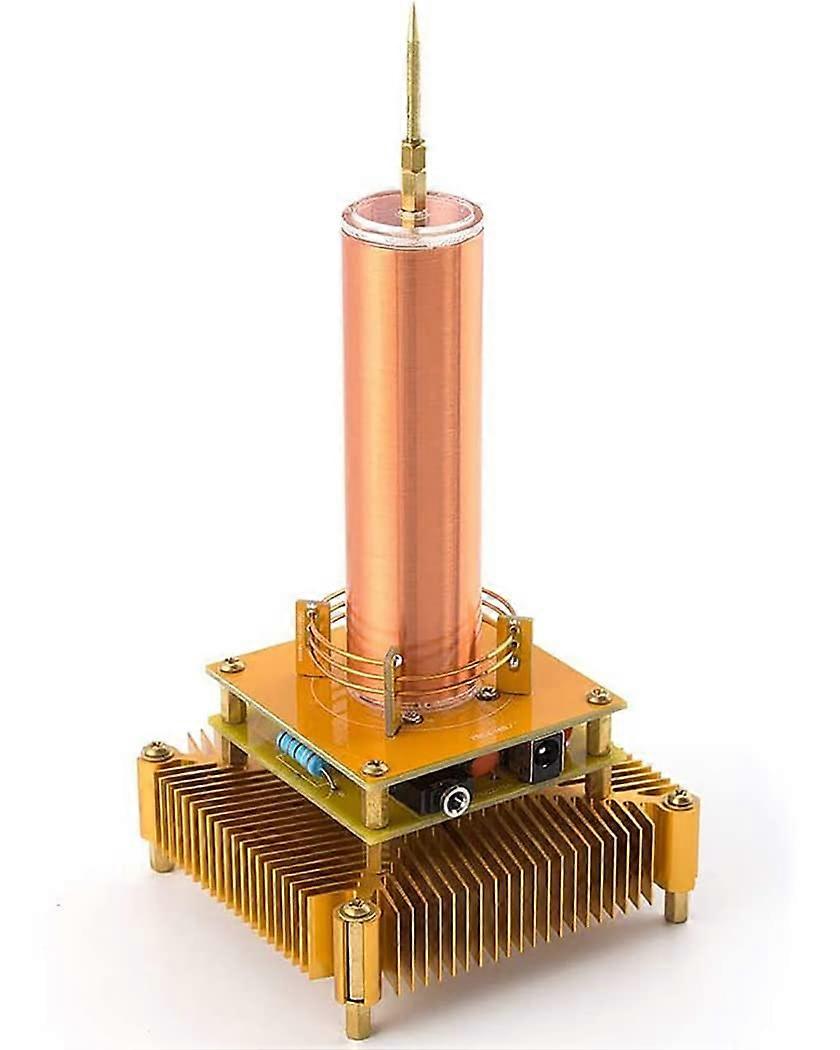 Wireless Tesla Coil Speaker with Visual Plasma Effects, Modular Detachable Coil, Educational Science Gift