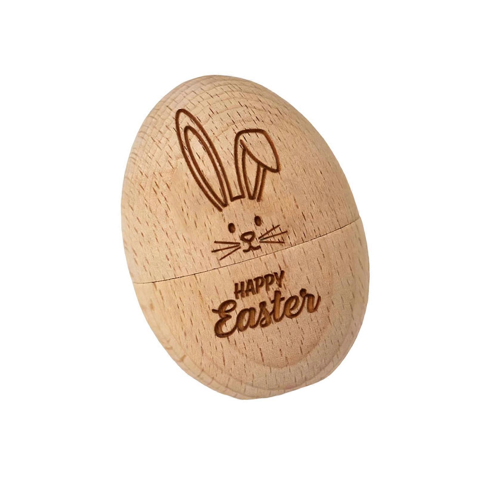 Empty Wooden Easter Eggs,Fillable Easter Eggs for Easter Hunt Basket Stuffers Fillers Classroom Prize Supplies Decors Multicolor