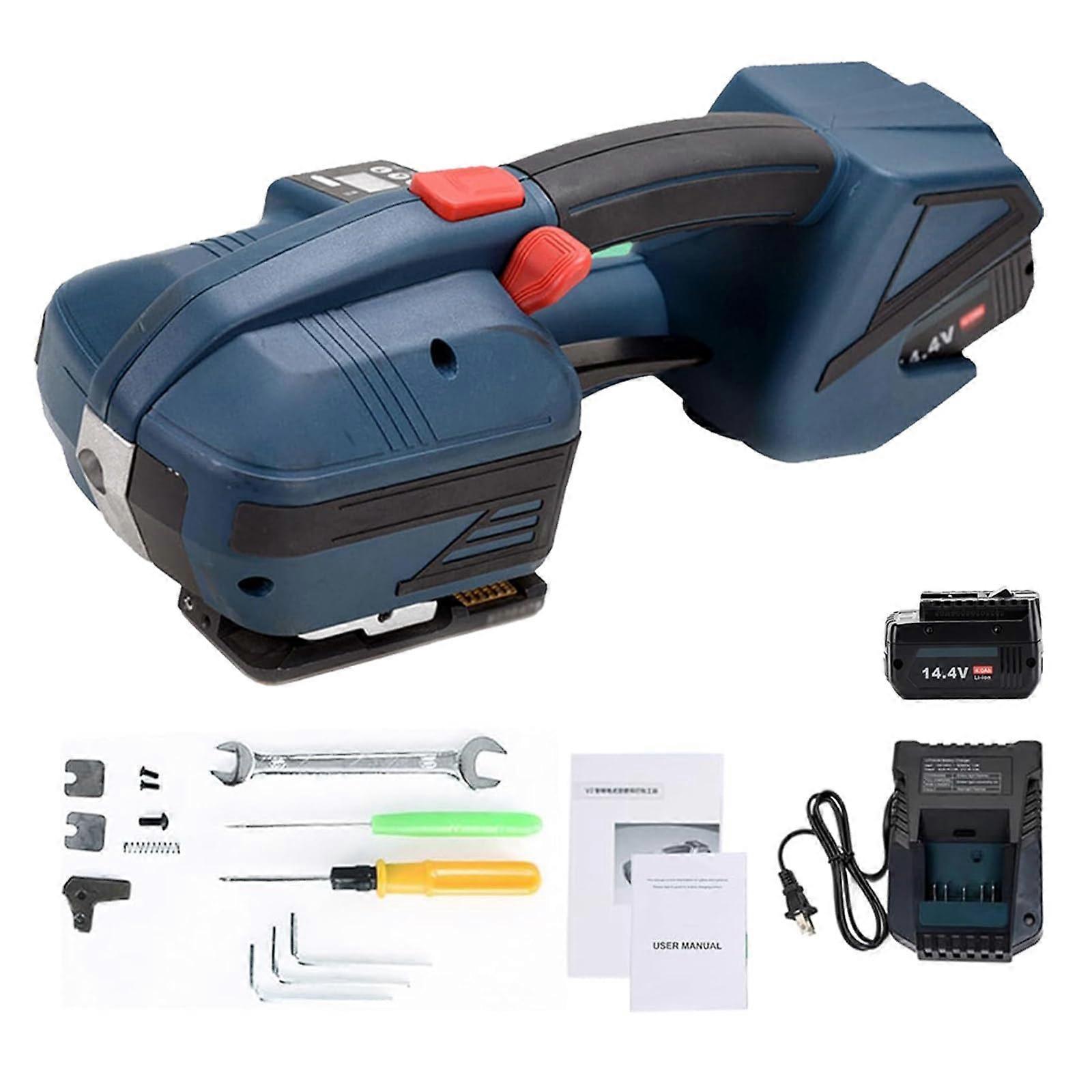 Automatic Strapping Tool for 1316mm PET PP Straps, Cordless Friction Weld, Adjustable Tension