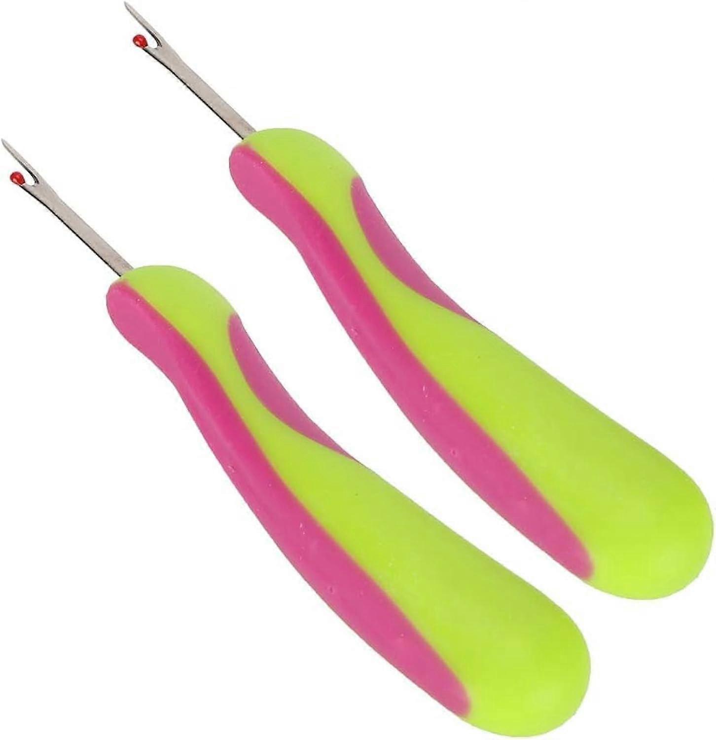 2Pcs Green Seam Ripper and Thread Cutter Set for Precise Stitch Removal with Ergonomic Grip