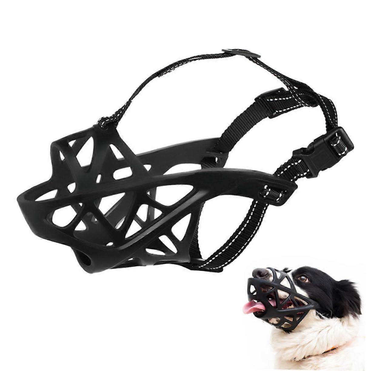 Adjustable Breathable Dog Muzzle Soft TPR Basket Design for Small Dogs Prevents Biting and Chewing
