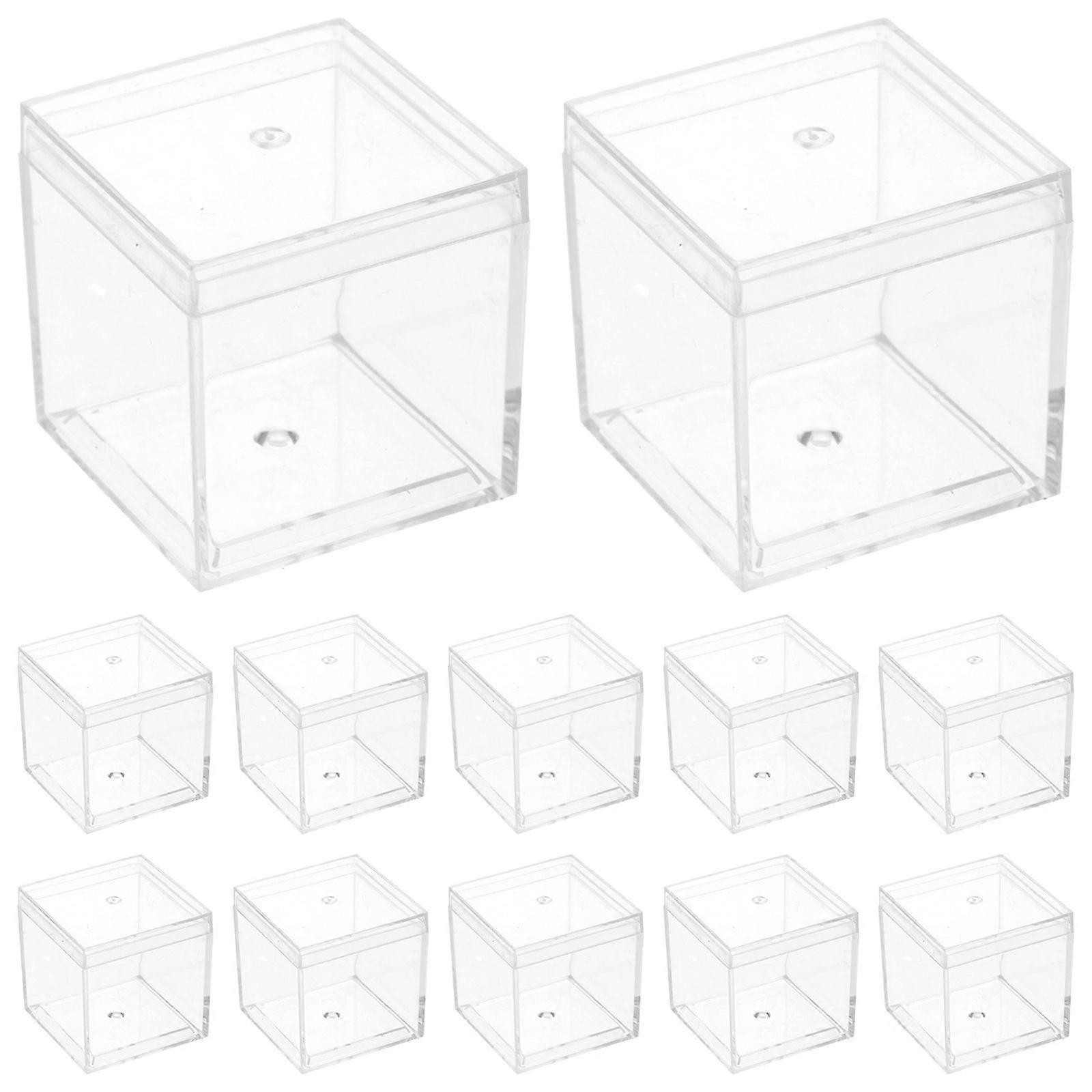 12pcs Specimen Display Box 30ml Display Container Transparent Display Case Mineral Display Case