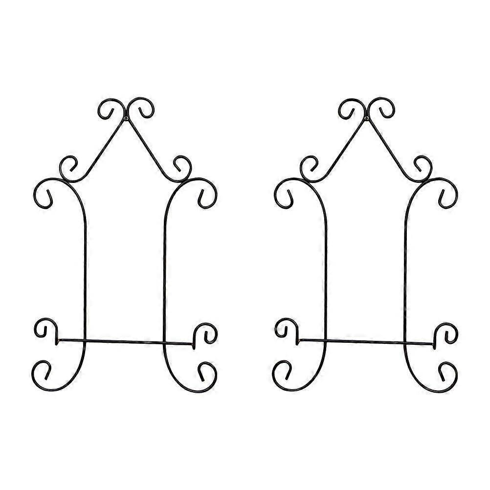 2pcs Plate Holder Wall Display Stand Artwork Display Rack Dish Display Holder