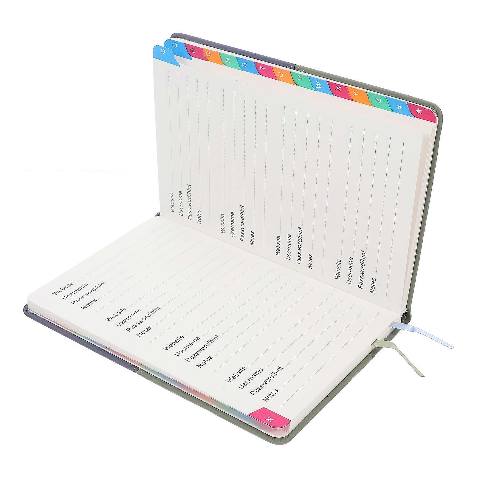 Password Notebook Notepad for Password for Writing Use with Alphabet Tabs