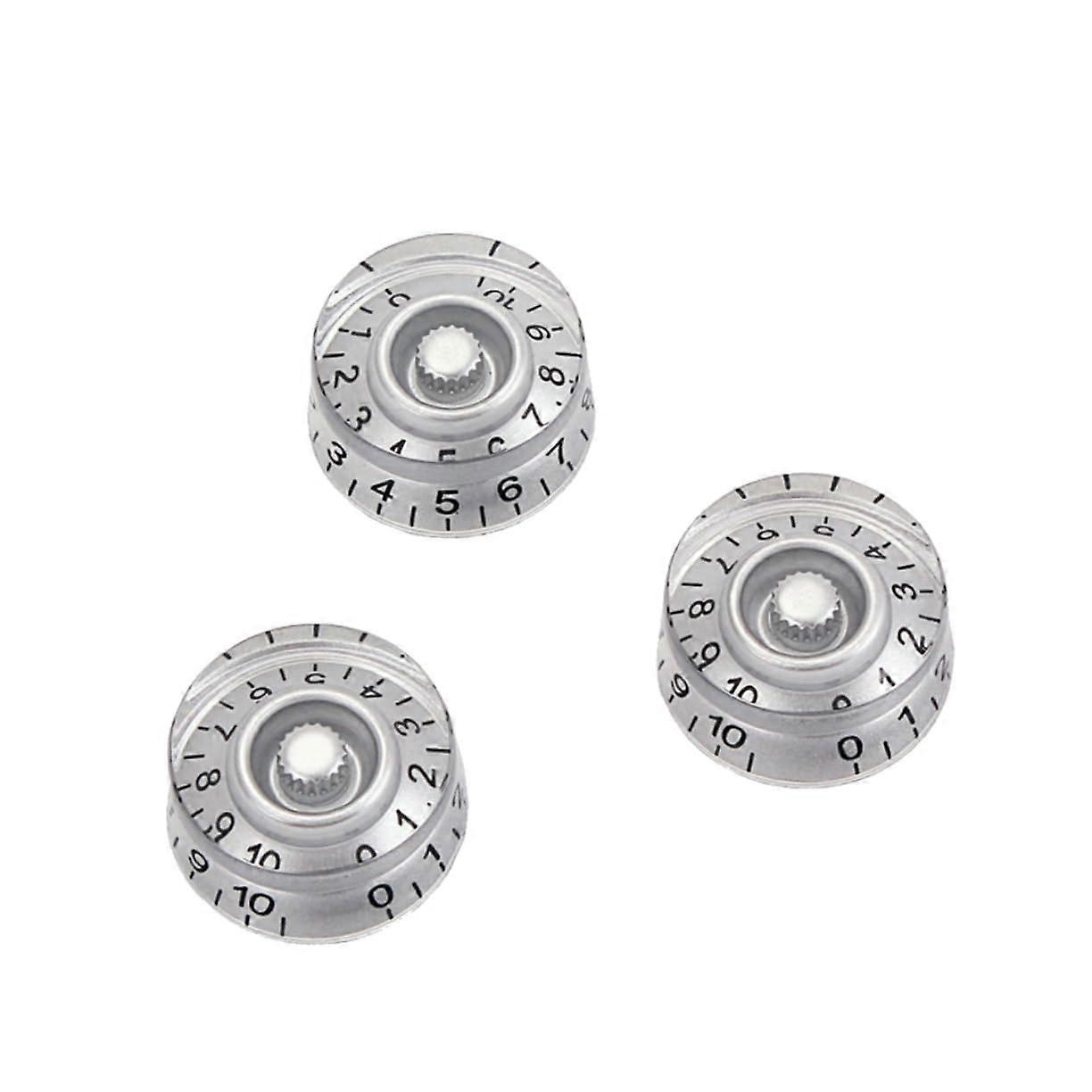 3pcs Electric Guitar Knobs Vintage Style White Volume and Tone Control Replacement