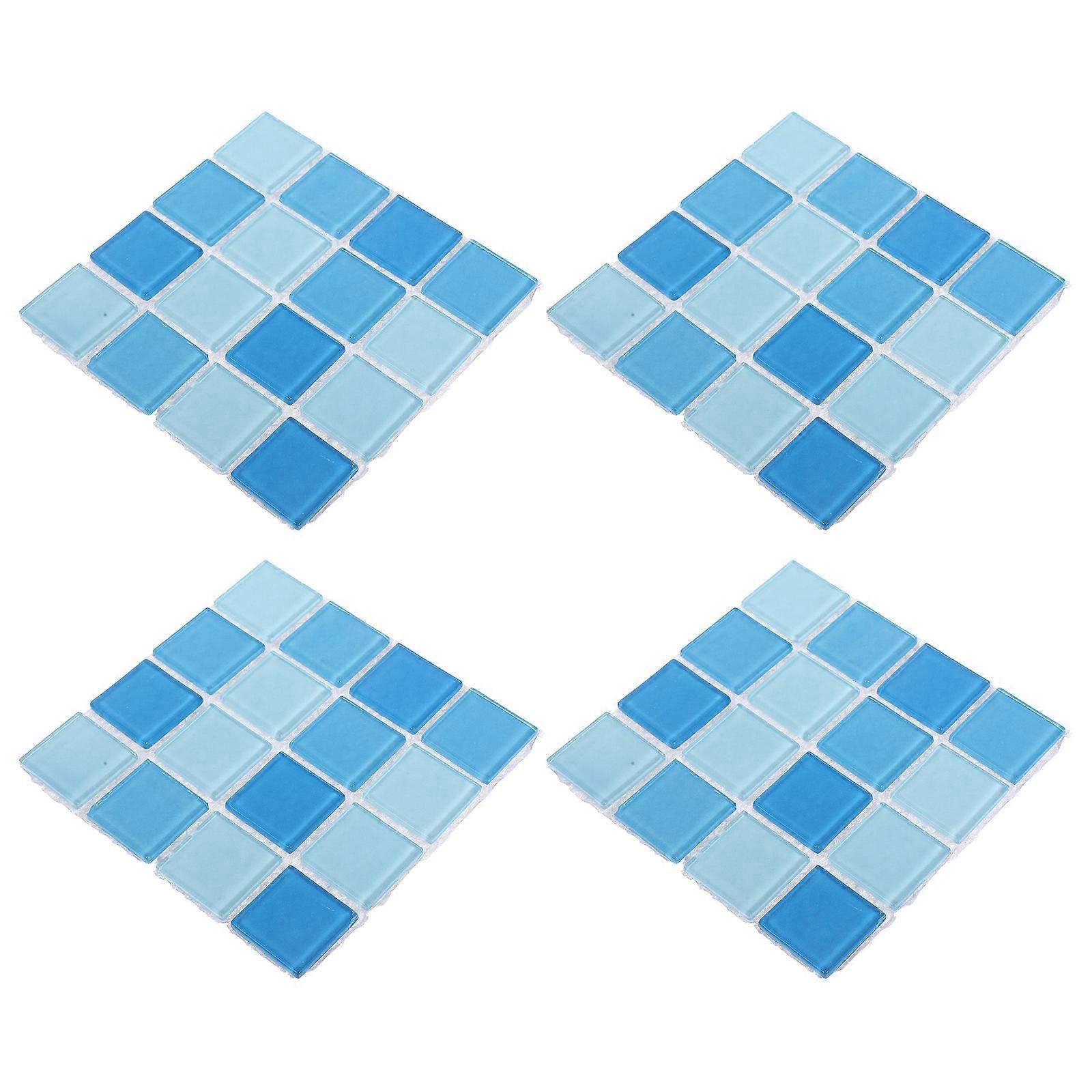 Cooling Mat for Hamsters Small Pets Sleeping Pad 4Pcs Sky Blue Crystal