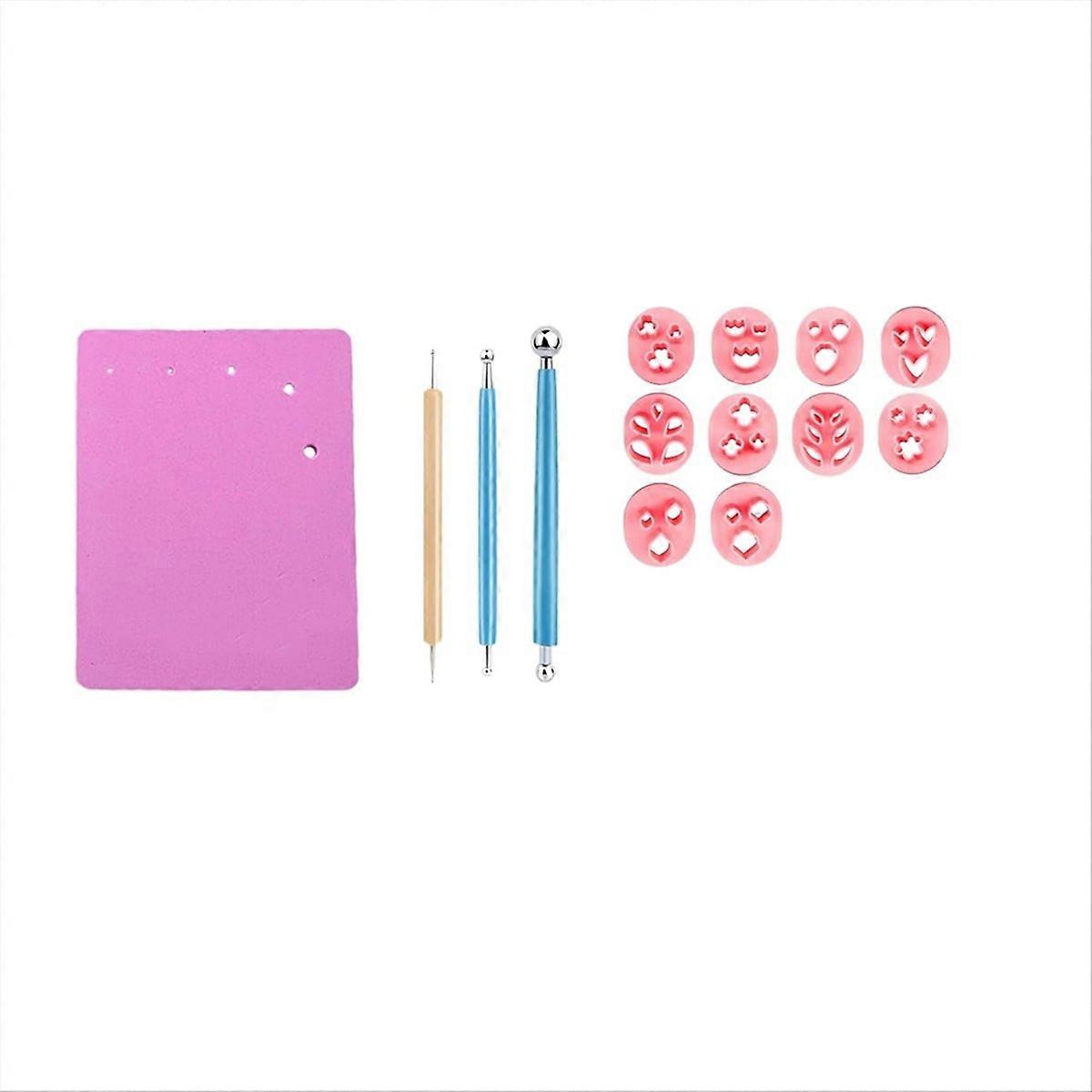 Polymer Clay Cutters,10 Shape Flowers Clay Cutter for Earrings Making