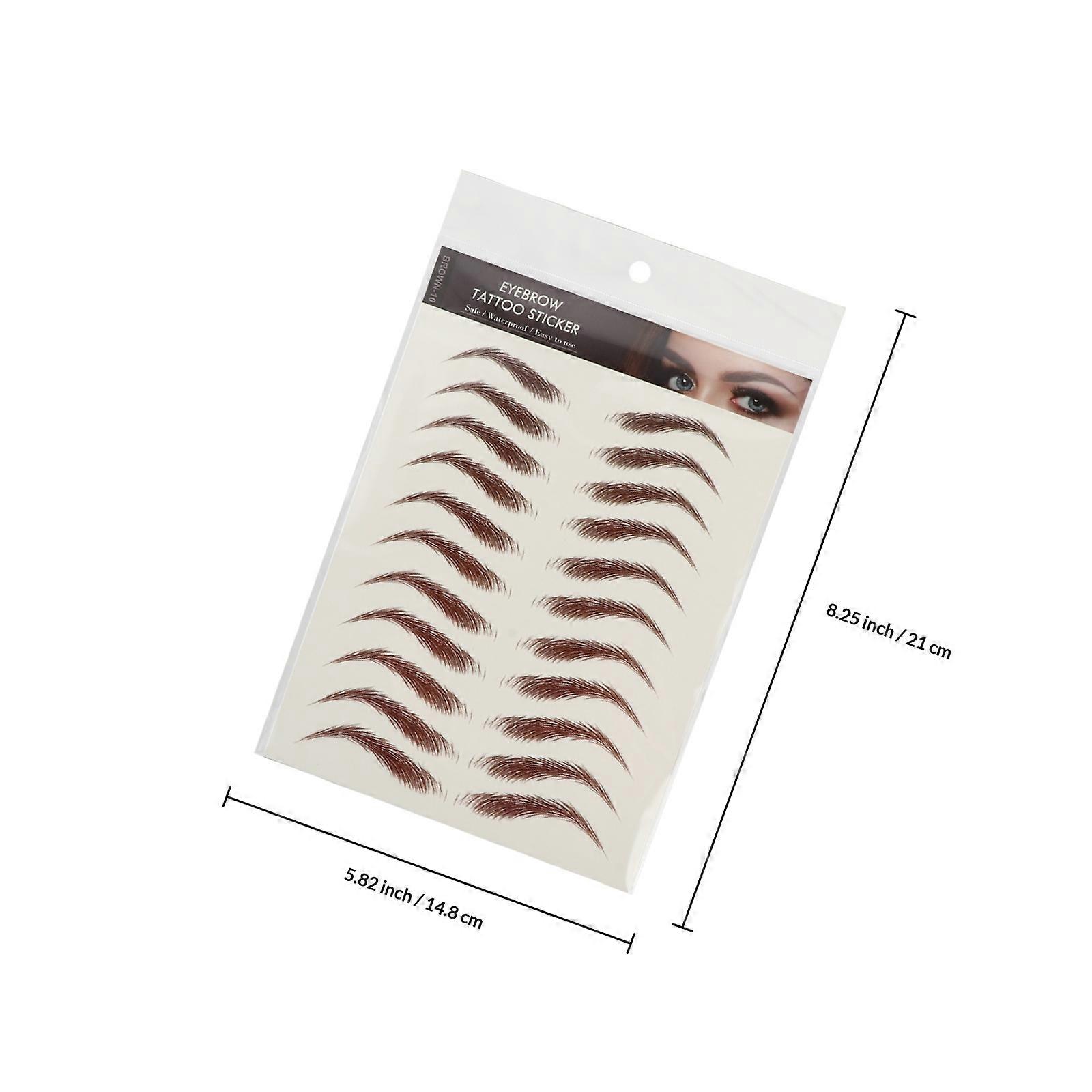 Waterproof Eyebrow Stickers Temporary Eyebrows Tattoos 4 Sheets Transfer Sticker