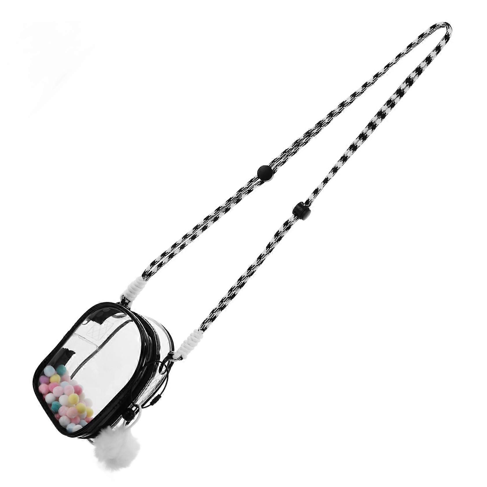 Mini Figure Display Case with Clear Front, Dustproof PVC Doll Storage Bag with Adjustable Strap