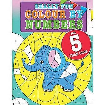 Really Fun Colour By Numbers For 5 Year Olds: Un divertido y educativo libro de actividades de contar números para niños de cinco años