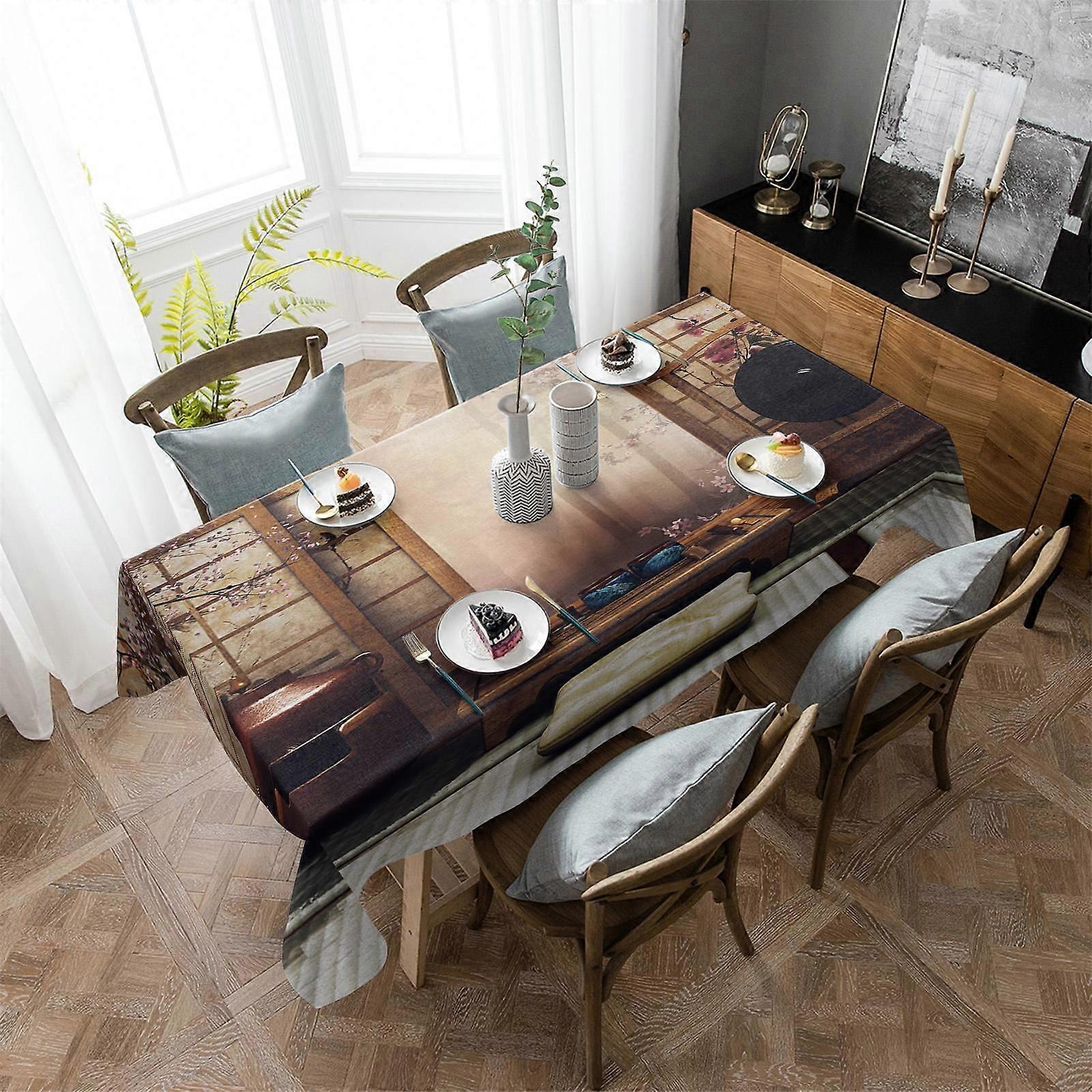 Tablecloth Style 0417 Anti-Stain Waterproof Rectangular Kitchen Dining Table Home Decoration