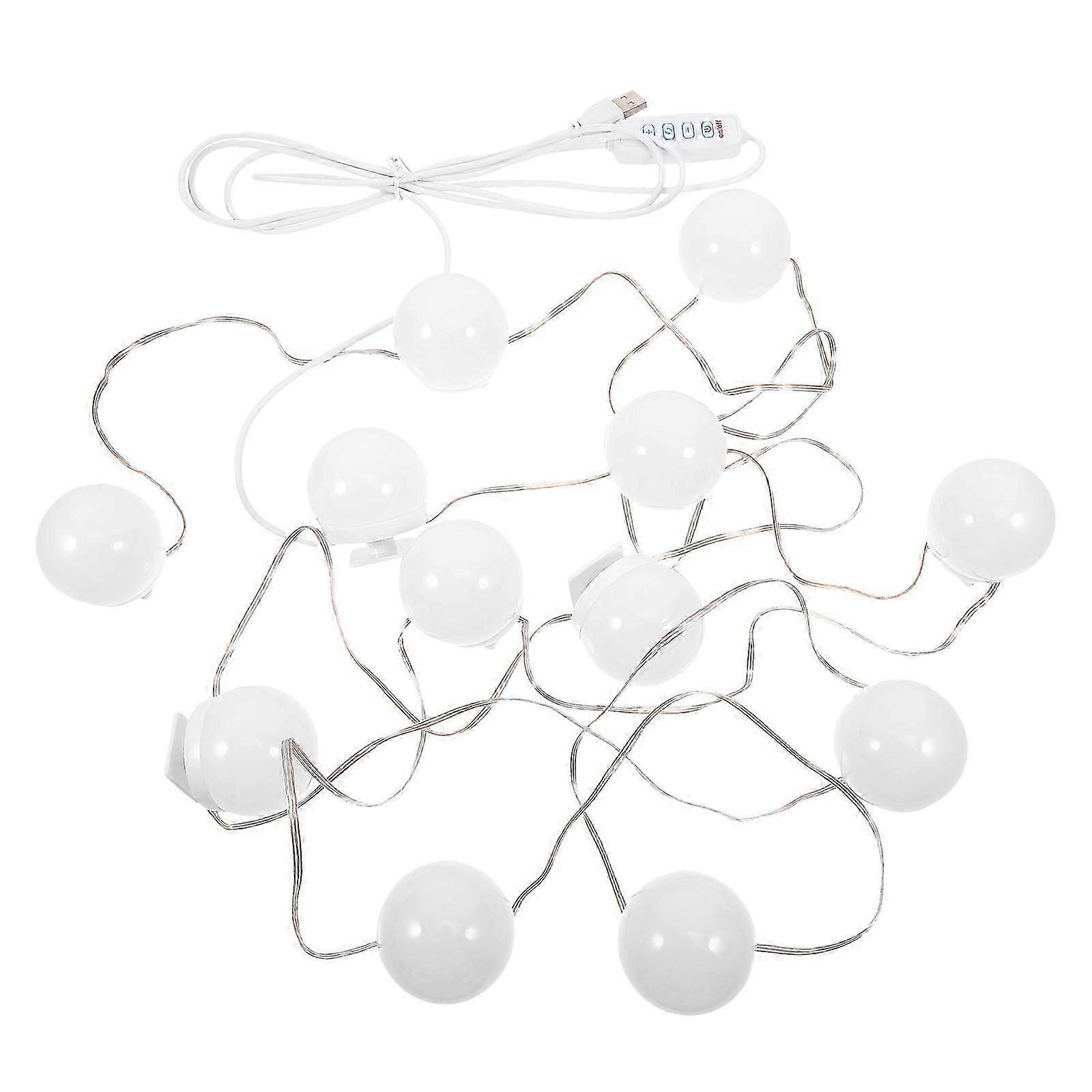 12Pcs Dimmable USB Vanity Lamp, 5x4.5cm White Makeup Lighting