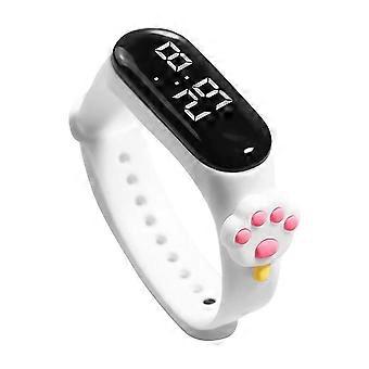 Reloj deportivo electrónico impermeable para niños con diseño de dibujos animados, pulsera de TPE duradera para jugar al aire libre, reloj divertido y funcional para niños y niñas.
