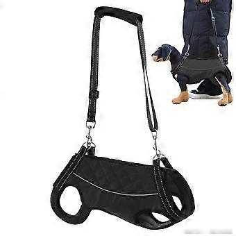 Dog Lift Harness with Reflective Padding and Handle for Injured or Senior Dogs Mobility Support Black S