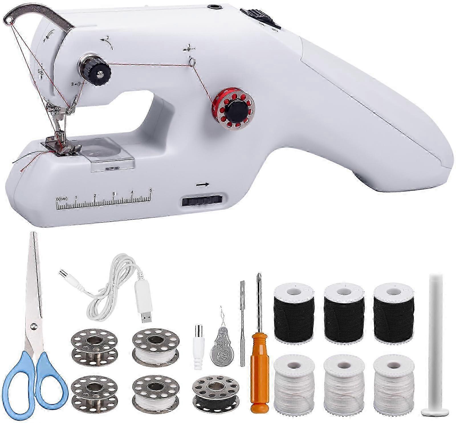 Hand Sewing Machine Electric with Needle and Thread, for Beginners,hs