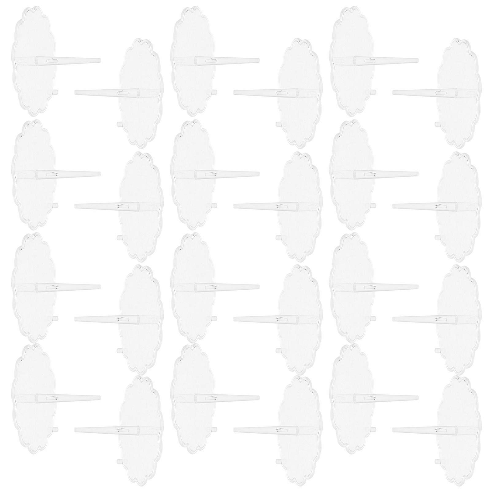 Transparent Plastic Cake Topper Base for Securing Figurines 100Pcs Clear Decor